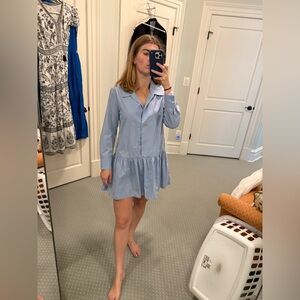 Sandro Sky Blue Shirt Dress